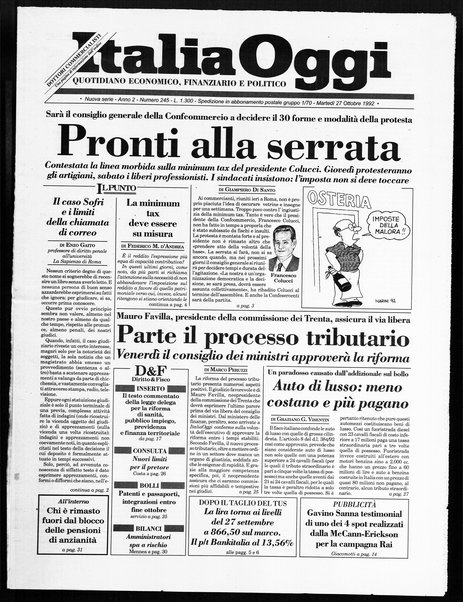 Italia oggi : quotidiano di economia finanza e politica